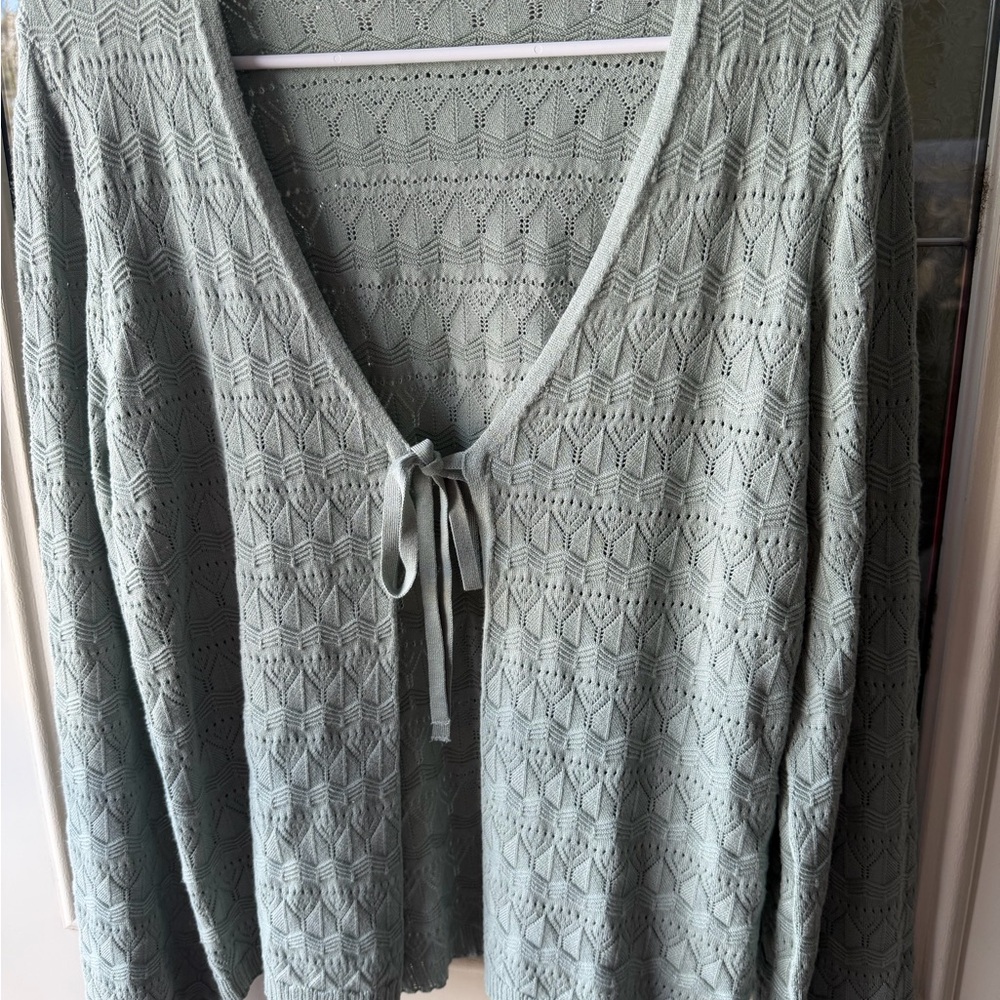 LAST CHANCE 
LC Lauren Conrad Sage Green Knit Cardigan